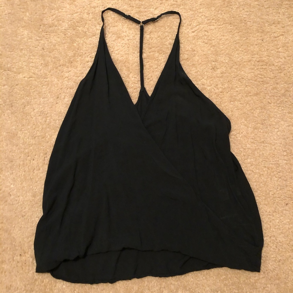 NWOT AEO Black Dont Ask Why Razorback Tank